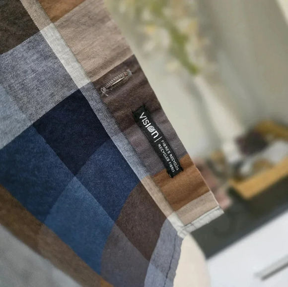 Casual Cool Blue Plaid Par Simons Shirt Size Small - Picture 10 of 11